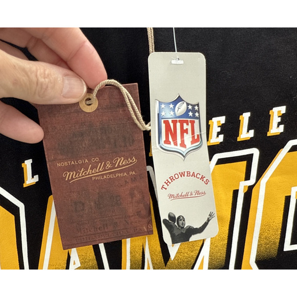 Mitchell & Ness NFL Kick Off Tee Los Angeles Rams Size Medium Black New - Picture 7 of 9